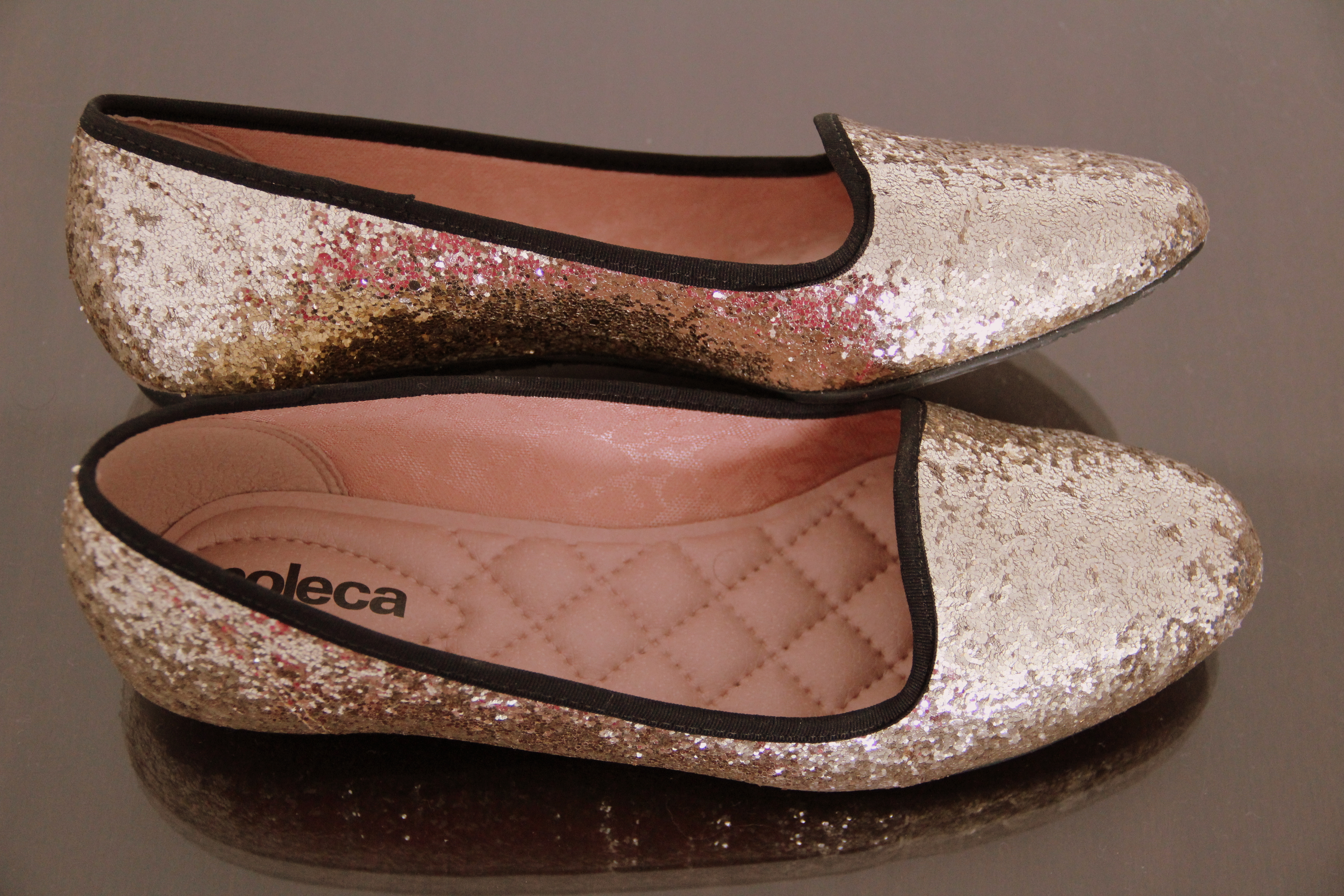 sapatilha moleca com glitter