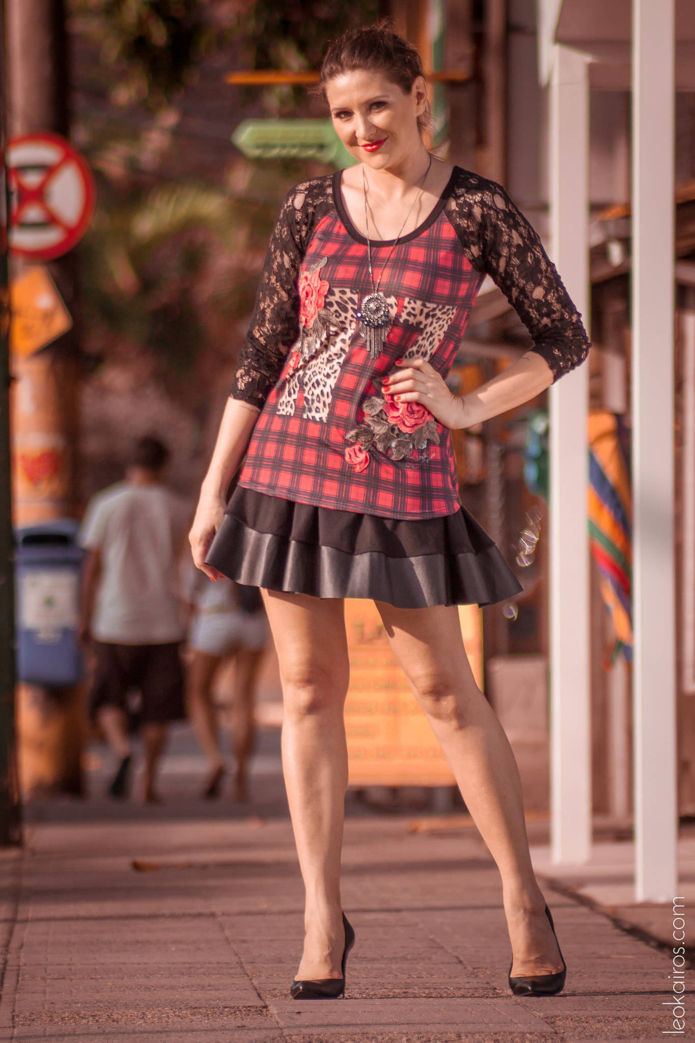 Dani_Garlet_Look_do_Dia_Moda_Leokairos_ xiquita bakana_ chiquita bacana_ lagoa da conceição_ xadrez com floral_ blog de floripa (5)